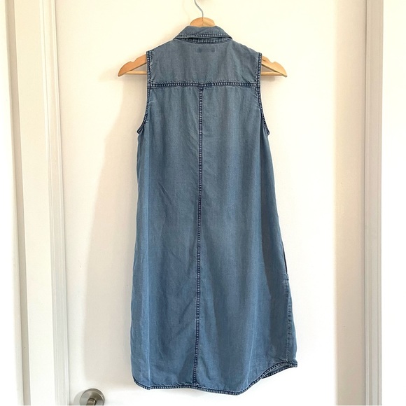 Club Monaco - Western mini shirt dress - Size O - Chambray - Picture 2 of 4
